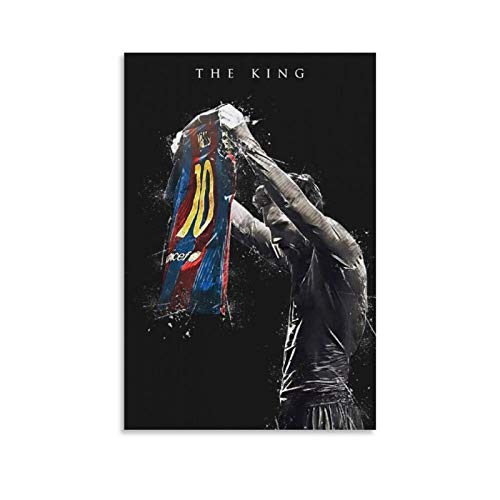 Lionel Messi 3 Fußball-Superstar-Leinwand-Kunstposter und Wandkunst, Bild, Druck, moderne Familie, Schlafzimmer, Dekoration, Poster, 30 x 45 cm