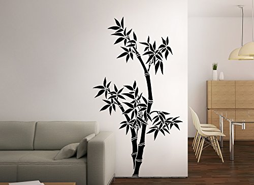Grandora W131 Wandtattoo Bambus Baum dunkelgrau (BxH) 95 x 180 cm