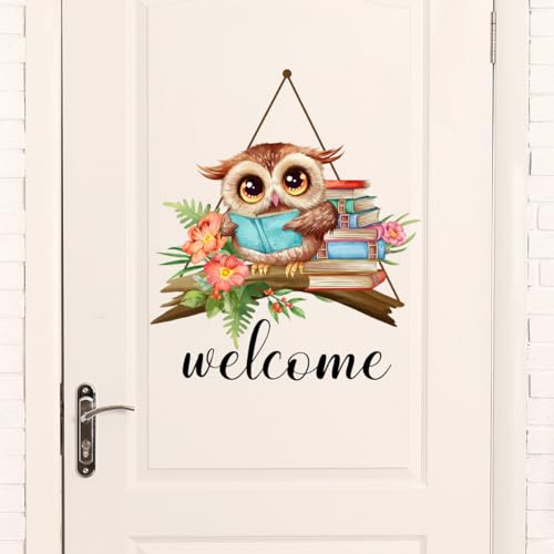 HGDESIGN® Wandtattoo Wandaufkleber Eule Auf Buch Kinderzimmer Babyzimmer Arbeitszimmer Wohnzimmer Schlafzimmer Kind Baby Junge Mädchen Wandsticker Selbstklebend Wanddeko (C)