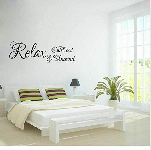 65CM * 21,3CM Relax Chill Out & amp; Entspannen Sie Art Decor für Badezimmer PVC Schlafzimmer Wandaufkleber