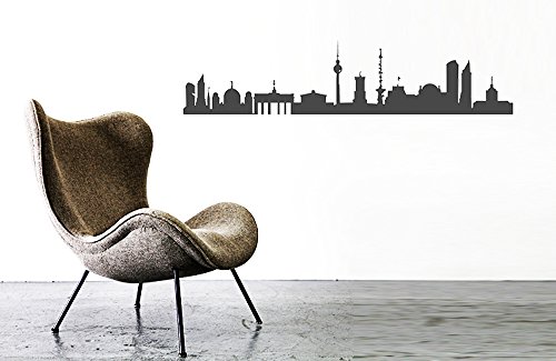 Wandsticker / Wallsticker: City Sticker, weiß, Berliner Skyline