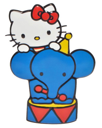 alles-meine.de GmbH 3-D Effekt - Wandtattoo/Fensterbild/Sticker - Katze - Hello Kitty mit Elefant - wasserfest - selbstklebend Pop-Up - Aufkleber Wandsticker Kätzchen/Z.