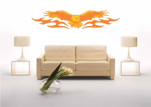 INDIGOS UG - WANDTATTOO - Wandsticker - Wandaufkleber - Aufkleber - Wanddekoration Adler mit Flügeln 100 x 21 cm