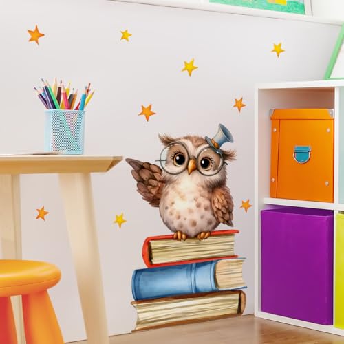 Wandtattoo Eule Wandsticker Wanddeko für Wohnzimmer Schlafzimmer Sofa Hintergrund,Wandaufkleber Kinderzimmer Mädchen und Jungs,Diy Wandkunst Dekor