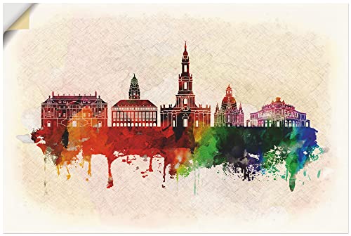 ARTland Qualitätsbilder I Wandtattoo Wandsticker Wandaufkleber Städte Deutschland Dresden Digitale Kunst Bunt E2OG Dresden Deutschland Skyline
