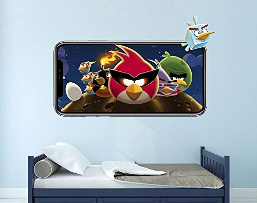BAOJIAN Wandtattoo Angry Birds Space Wandtattoo 3D Aufkleber Dekoration Wandbild Vinyl Kinder Video