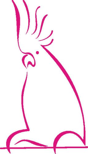 INDIGOS UG - Wandtattoo Wandsticker Wandaufkleber Aufkleber D337 weißen Papagei 40x22 cm - pink
