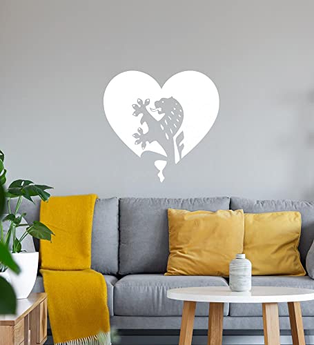 Dresden Löwenherz Wandtattoo Weiß Aufkleber 40 x 39 cm