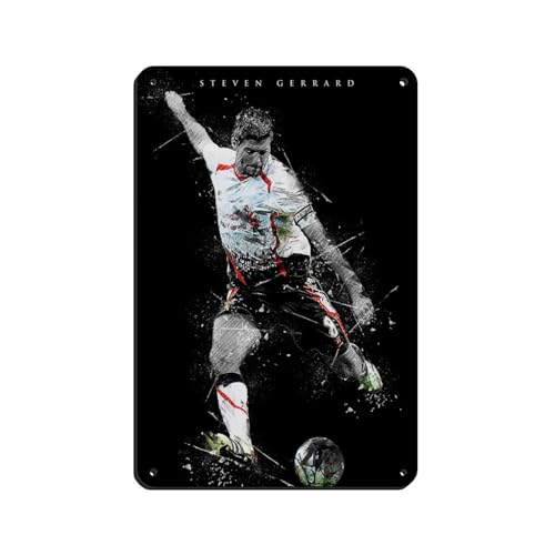 GJHTQLP Steven Gerrard 2 Blechschild, Vintage, Metall, Pub, Club, Café, Bar, Zuhause, Wandkunst, Dekoration, Poster, Retro, 20 x 30 cm