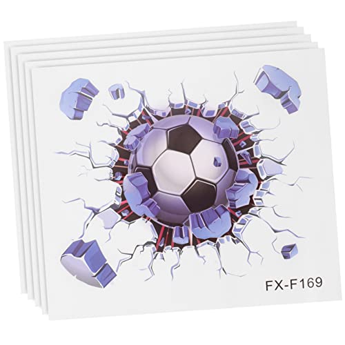 KITANDOVE 5st Fußball Dekoration Fußball Für Kinder Fußball Wandtattoo Entfernbare Wandaufkleber Wandtattoo Kugeln 3d-fußball-wandtattoos Fußball-türaufkleber 3d Dekorative Aufkleber Pvc