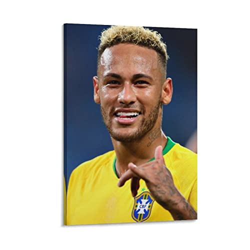 Neymar Jr 2023 Fußball-Poster, Malerei, Leinwand, Wandkunst, Wohnzimmer, Poster, Gemälde, 30 x 45 cm