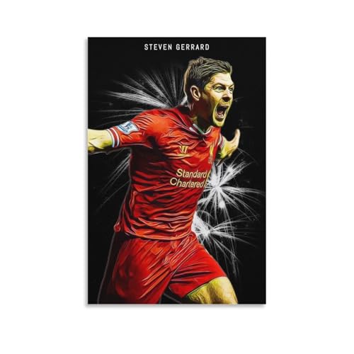 YADKGA Steven Gerrard (1) Fußball-Kunst-Poster, dekoratives Gemälde, Leinwand, Wandkunst, Wohnzimmer, Poster, Schlafzimmer, Gemälde, 40 x 60 cm