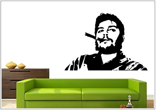 Deco-idea Wandtattoo wandaufkleber wandsticker Photo Porträt Che Guevara wph021(031 rot, set4:ca. 75 x 108 cm)
