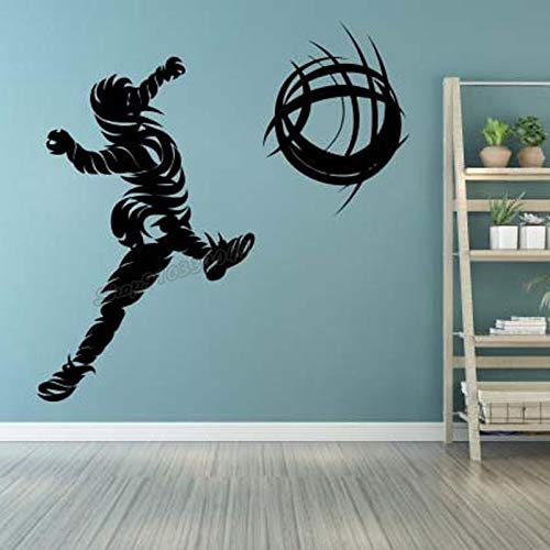 Zdklfm69 WandSticker Wandtattoos Fußball Fußball Fußballer Tor Fans Ball Match Stadion Vinyl Aufkleber für Raumdekor Wandbild 76x77cm