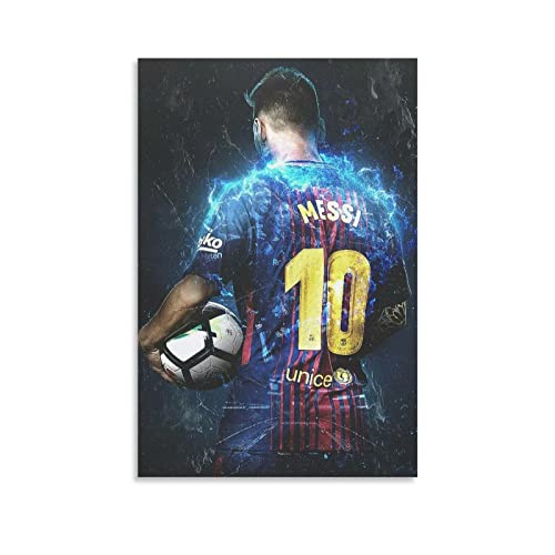 JUZELY Bild Auf Leinwand 60x90cm Senza Cornice Lionel Messi 2 Fußball-Superstar-Poster E Wall Art Picture Print Modern Family Bedroom Decor