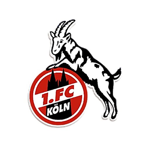 1. FC Köln Aufkleber - Logo farbig - 8 cm Autoaufkleber Sticker - Plus Lesezeichen I love Köln