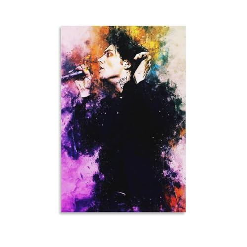 LKHJBYBI Gerrard Way Art, klassisches Vintage-Fashion-Poster, dekoratives Gemälde, Leinwand, Wandkunst, Wohnzimmer, Poster, Schlafzimmer, Gemälde, Wohnzimmer, Illustration, Poster, 60 x 90 cm