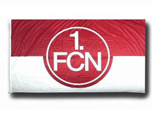 Flaggenfritze Hissflagge 1. FC Nürnberg Logo rot-weiß - 150 x 250 cm + gratis Aufkleber