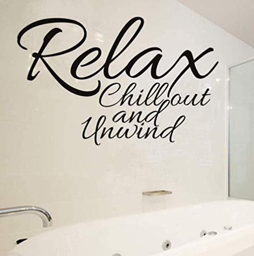 Entspannen Sie sich Chill Out und entspannen Sie sich Englisch Zeichen Wandaufkleber für Kinderzimmer abnehmbare Kunst Design Wohnzimmer 58X37Cm