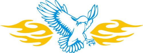 WANDTATTOO DW611 mehrfarbig Adler weiß, Tribal Wandaufkleber NEU 96 x 35 cm