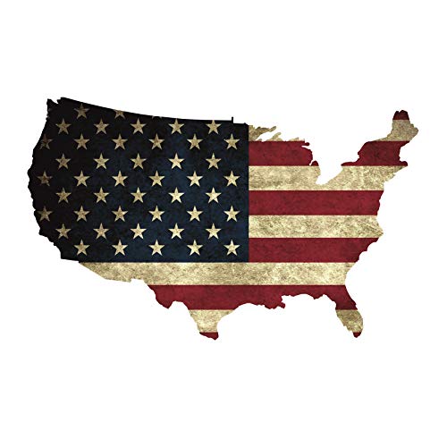 Wandtattoo USA Flagge Old, Modern 6 Größen Aufkleber Sticker Deko Amerika Folie (100 cm Länge 60 cm Höhe, Old)