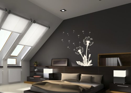 Wandtattooladen Wandtattoo - Pusteblumen-Set (Löwenzahn) Größe:52x80cm Farbe: Schablone