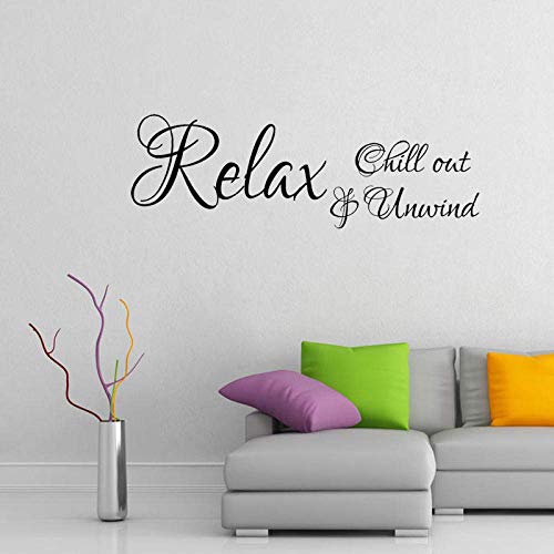 65Cm * 21.3Cm Relax Chill Out & Amp; Entspannen Sie Sich Art Decor Für Badezimmer Pvc Schlafzimmer Wandaufkleber