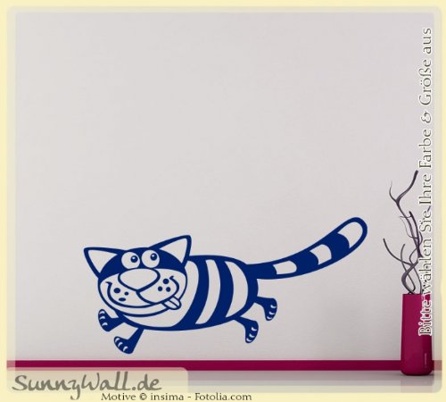 Sunnywall.de Wandtattoo Wandaufkleber - Katze Stinktier Comic cat Tier Größe Größe 2
