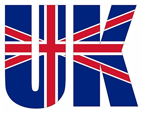 Samunshi® Wandtattoo Großbritannien Schriftzug Wandaufkleber UK in 6 Größen (80x63cm)
