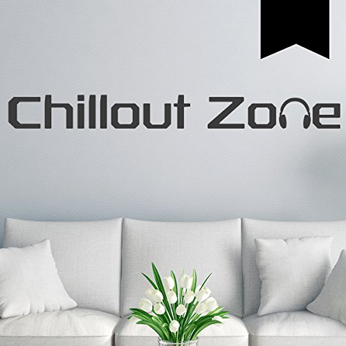 Wandkings Wandtattoo  Chillout Zone  135 x 15 cm schwarz - erhältlich in 33 Farben
