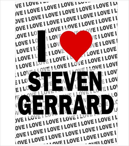AK Giftshop Poster - I Love Steven Gerrard - Geschenk - Geburtstag - Weihnachten - Strumpffüller