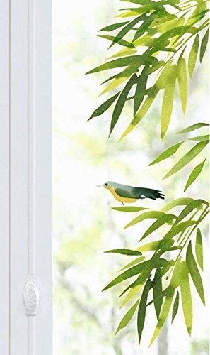 Unbekannt Fenstersticker Blätter und Vogel