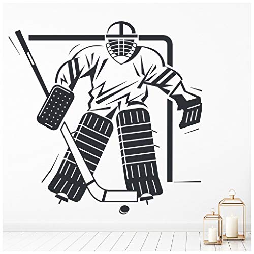 azutura Eishockey Wandtattoo Wand Sticker Wintersport Wohnkultur verfügbar in 5 Größen und 25 Farben Klein Weiß