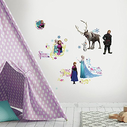 Roommates 23610 - Eiskönigin (Frozen) Wandtattoos/Sticker, geblistert, 4 Blätter, 36 Elemente