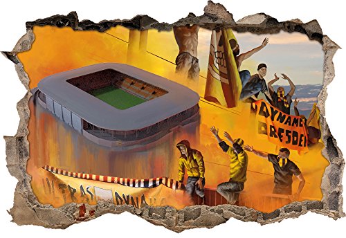 Ultras Dresden und Stadion, 3D Wandsticker Format: 92x62cm, Wanddekoration