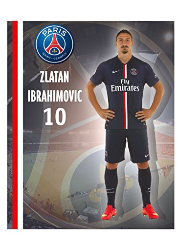 PARIS SAINT GERMAIN Großes Poster Zlatan Ibrahimovic, PSG, offizielle Kollektion, Fußball, 40 x 50 cm