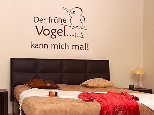 GRAZDesign Wandsticker Deko Aufkleber, Home Dekoration modern lustiges Motiv witzig, für Teenager über Bett / 81x57cm / 090 Silbergrau