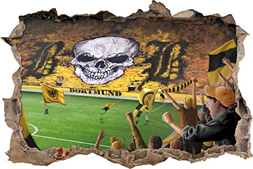 Ultras Dortmund Stadion, 3D Wandsticker Format: 92x62cm, Wanddekoration