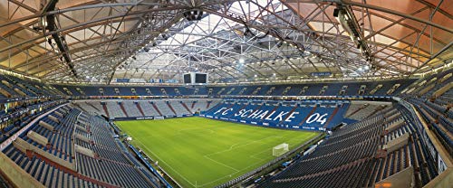 Blue Letter Gelsenkirchen Stadion Panorama   hochwertiger FineArtPrint (120 cm x 50 cm)