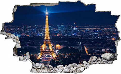  Stadt Eiffelturm City Wandaufkleber C0266 Größe 60 cm x 90 cm