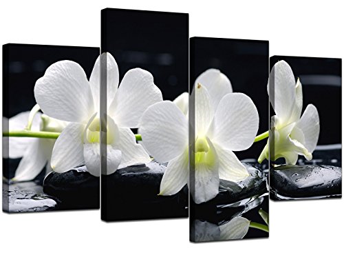 Wallfillers Canvas XL Leinwanddruck Blumen weiße Lilien 130cm breit 4051