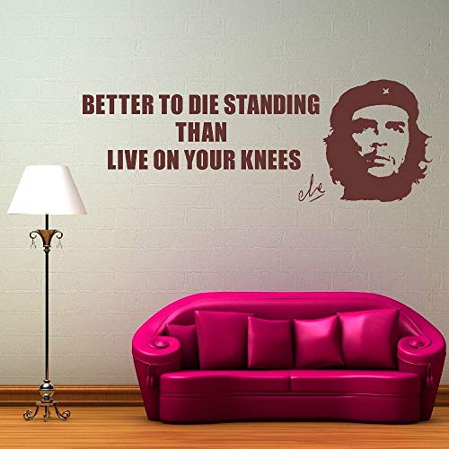 yiyiyaya Kunst Vinyl Aufkleber Che Guevara Zitat Wandtattoo Wohnzimmer Schlafzimmer Dekoration Vinilos Wandaufkleber Vintage adesivo 57X160 cm