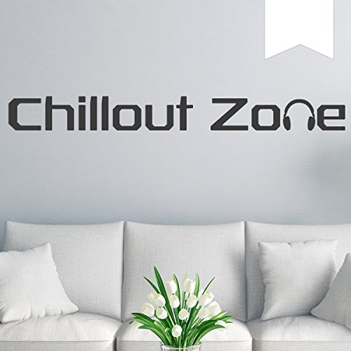 Wandkings Wandtattoo  Chillout Zone  100 x 11 cm weiß - erhältlich in 33 Farben
