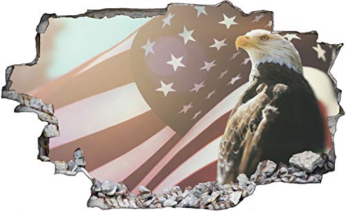 Adler USA Fahne Amerika Wandtattoo Wandsticker Wandaufkleber C1037 Größe 40 cm x 60 cm