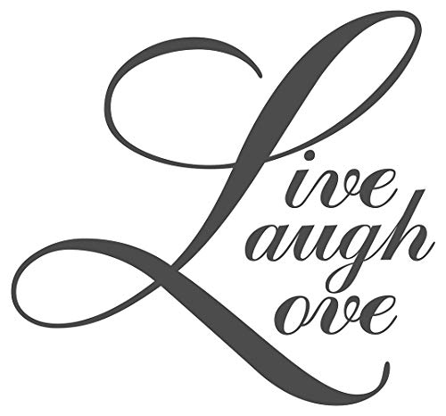 dekodino Wandtattoo Spruch Live Laugh Love auf englisch lebe Lache Liebe Wandaufkleber