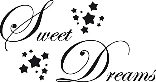 GRAZDesign Wandtattoo Schlafzimmer Sterne - Home Dekoration modern Sweet Dreams - Wand-Dekoration Süße Träume übers Bett / 95x50cm / 720044_50_070