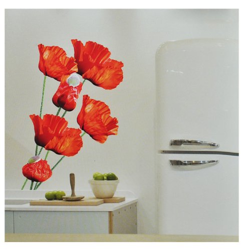 Wandtattoo Blumen Ornament - lila - schwarz