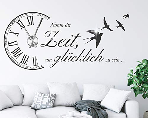 Wandtattoo Uhr