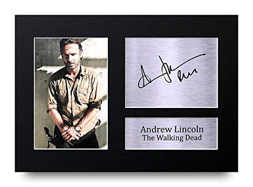 HWC Trading Andrew Lincoln A4 Ungerahmt Signiert Gedruckt Autogramme Bild Druck-Fotoanzeige Geschenk Für The Walking Dead Tv-Show-Fans