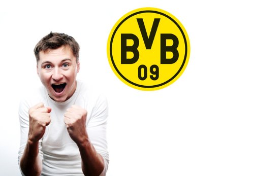 Wandtattoo - Borussia Dortmund Logo - 20x20 cm